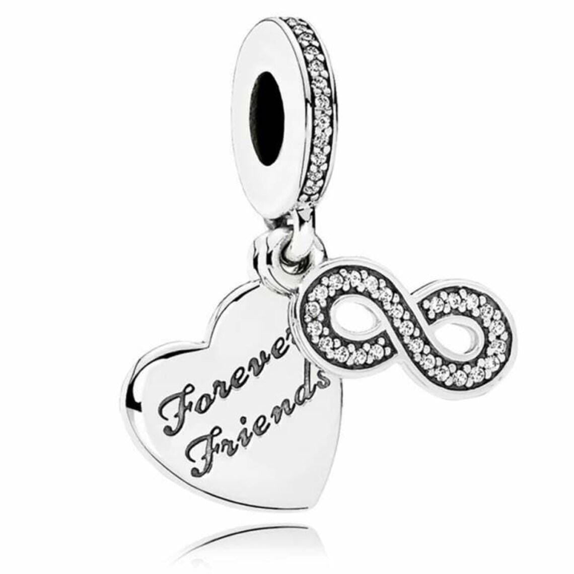 Infinity Best Friends Forever charm for women bracelet S925 Sterling Silver Gifts / friend birthday