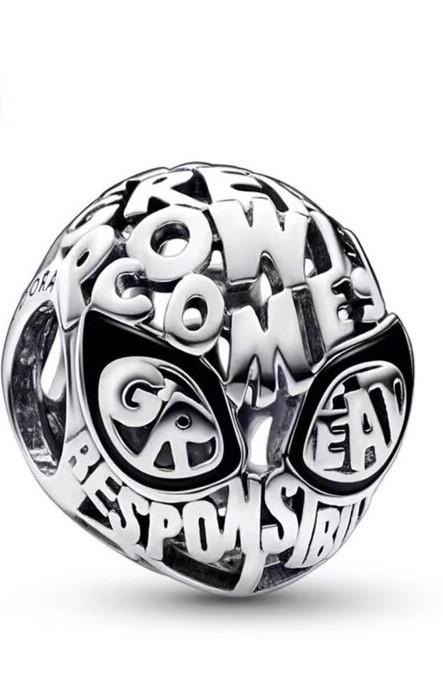 Marvel Spider-Man Mask bead for women bracelet S925 Sterling Silver Gifts For Women / friend birthday gift, fits snake bracelet