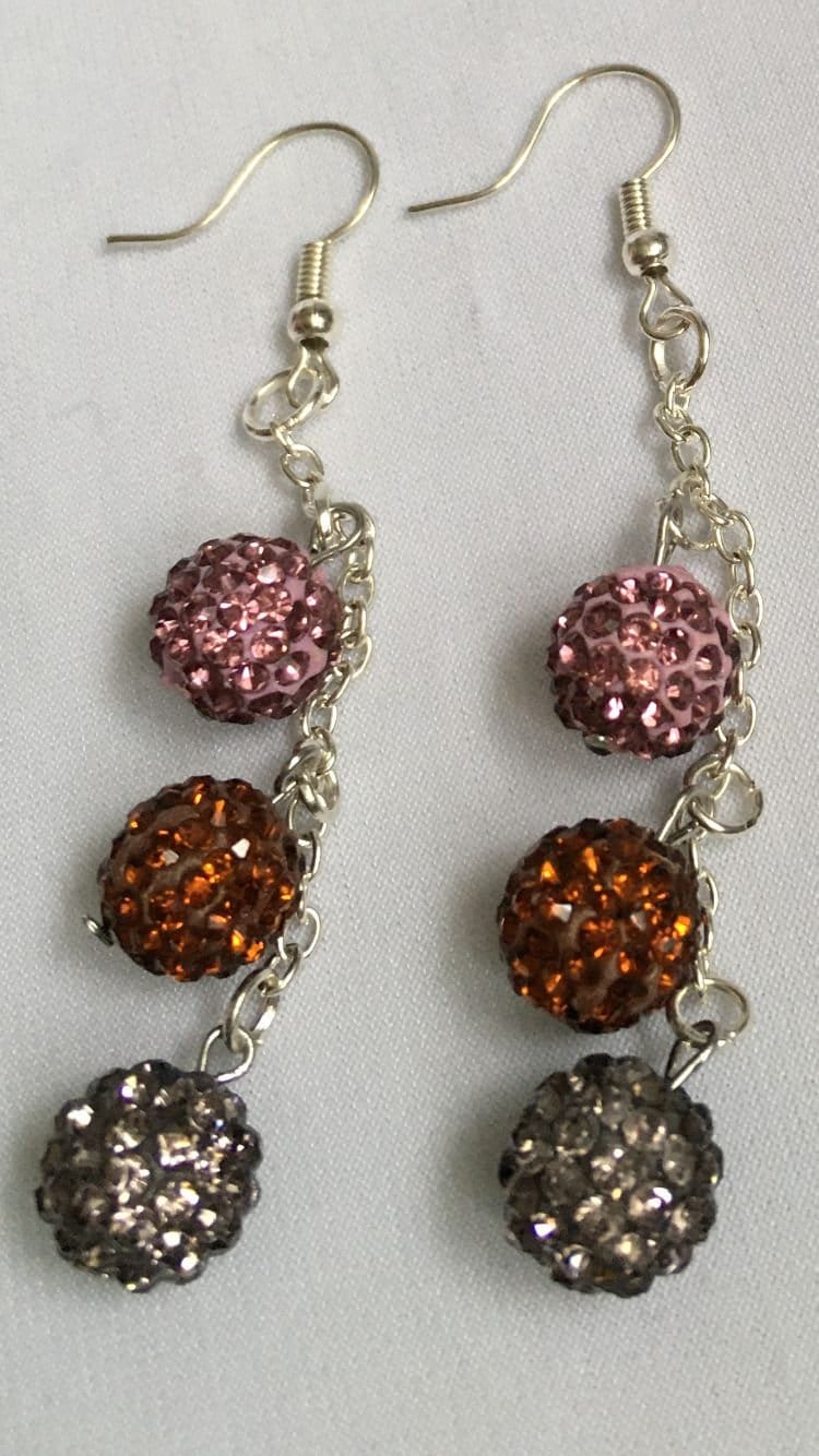 Silver Hoop Seed Bead Earrings