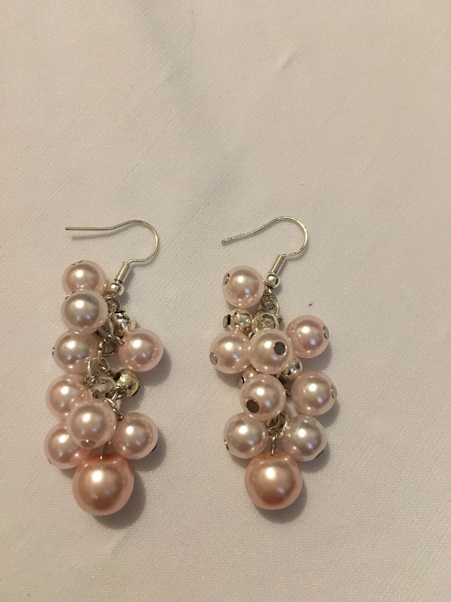 Silver Hoop Seed Bead Earrings