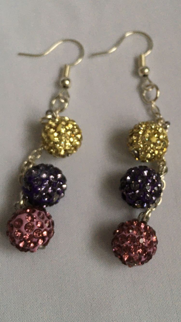 Silver Hoop Seed Bead Earrings
