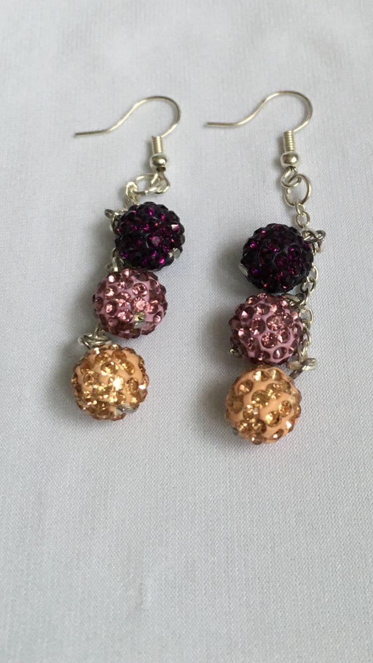 Silver Hoop Seed Bead Earrings