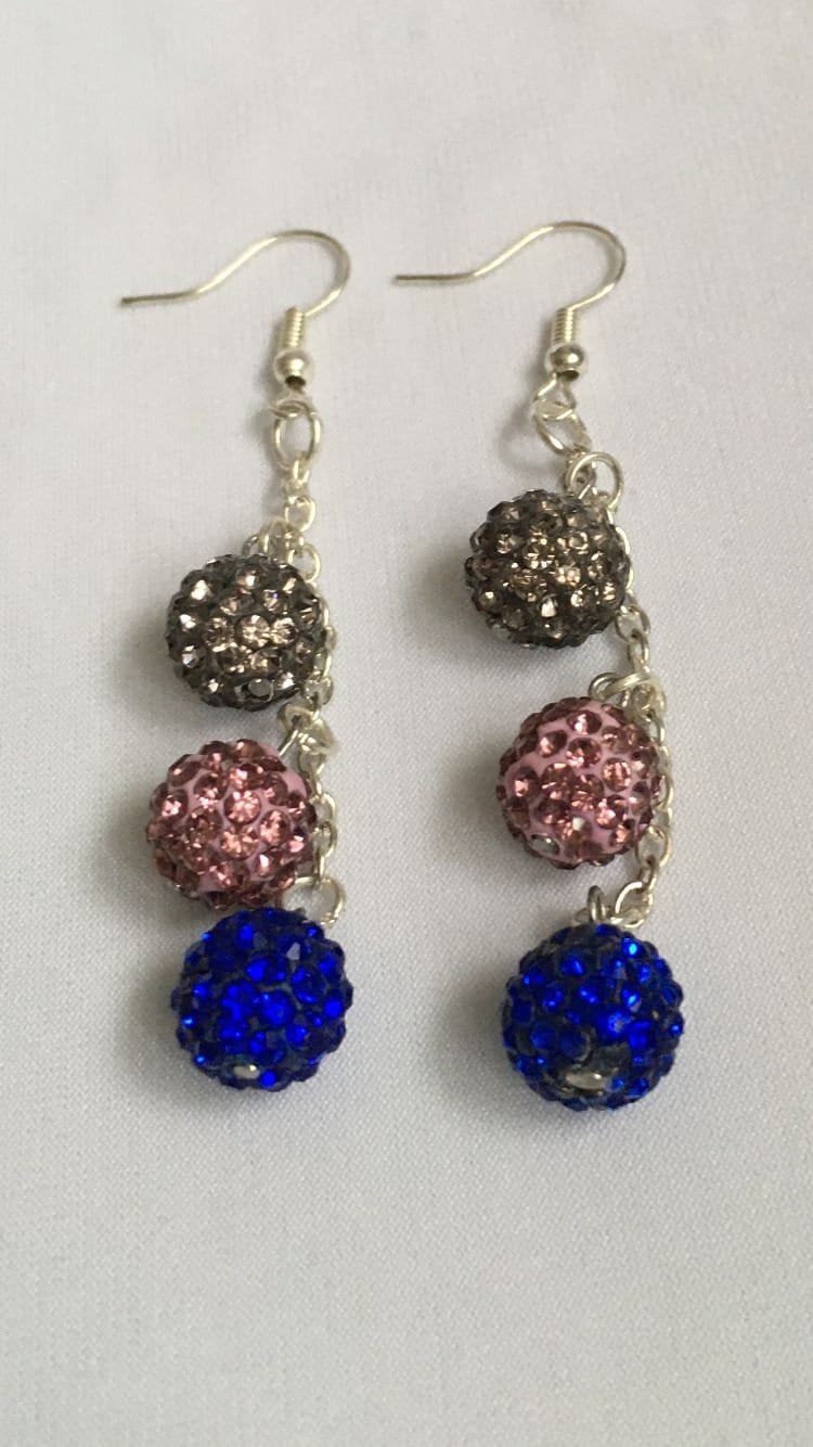 Silver Hoop Seed Bead Earrings