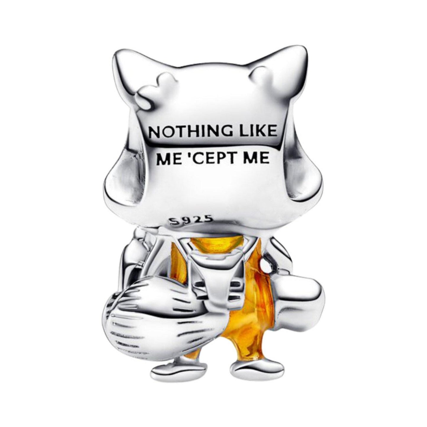 Rocket Raccoon Charm: Guardians of the Galaxy, Sterling Silver Bead