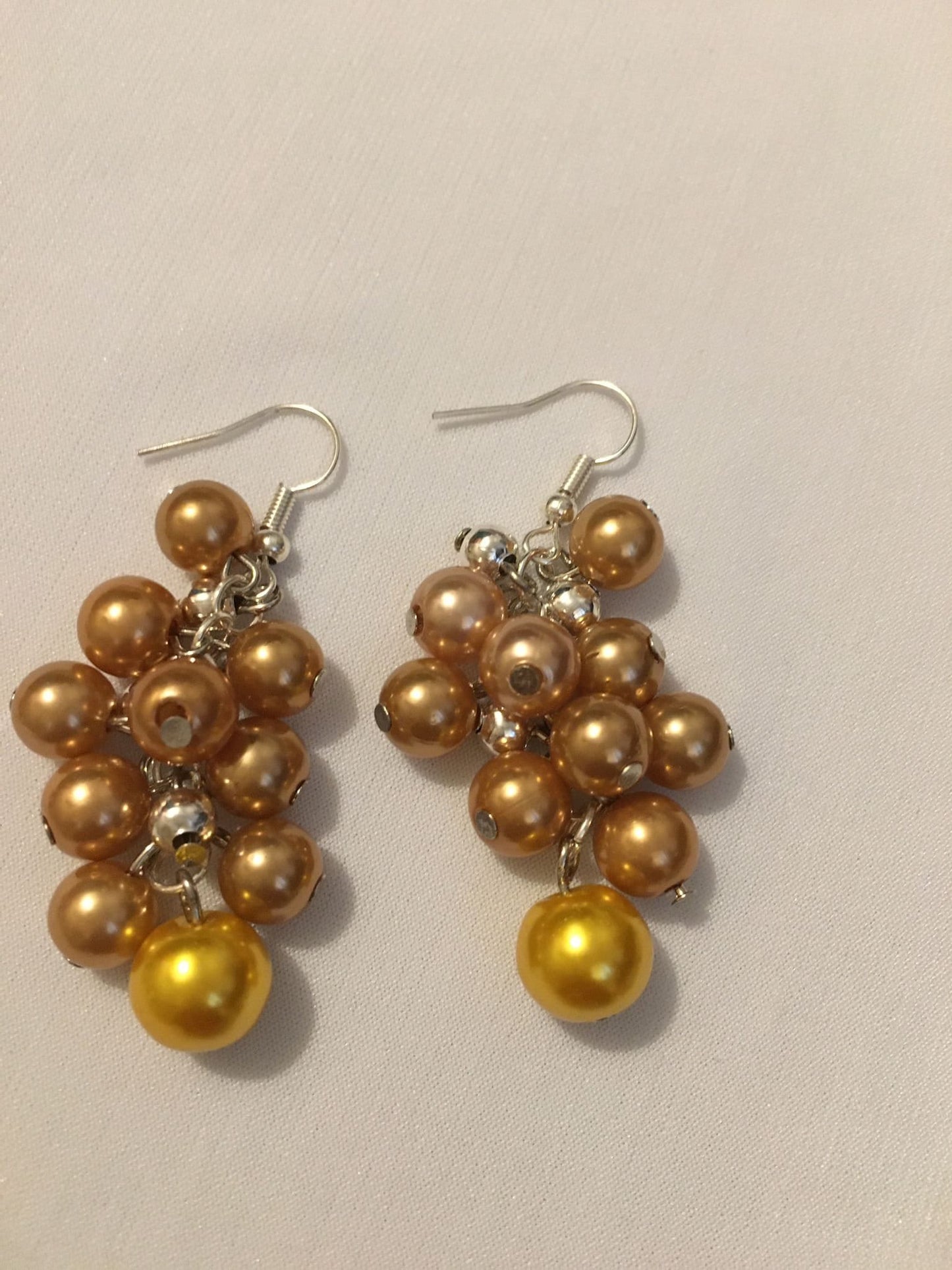 Silver Hoop Seed Bead Earrings