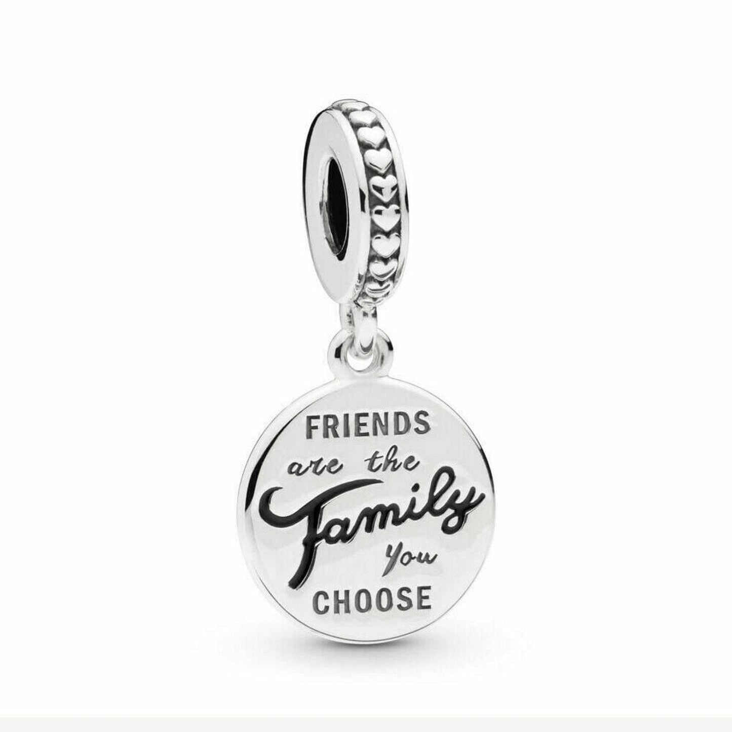 Friends are Family S925 Sterling Silver Dangle Charm