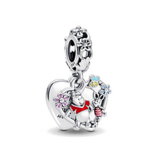 Sterling Silver Winnie the Pooh & Piglet Dangle Charm
