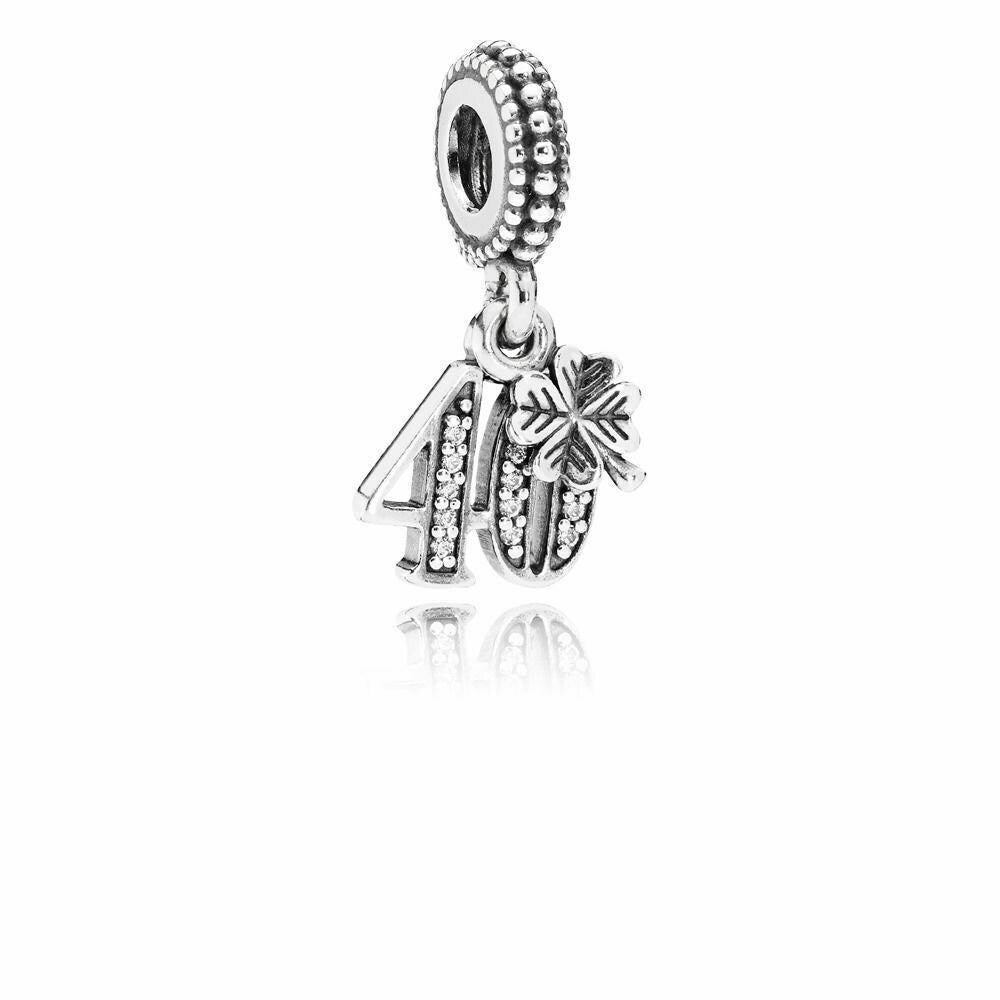 Sterling Silver Birthday Number Dangle Charm, Women's Bracelet Charm