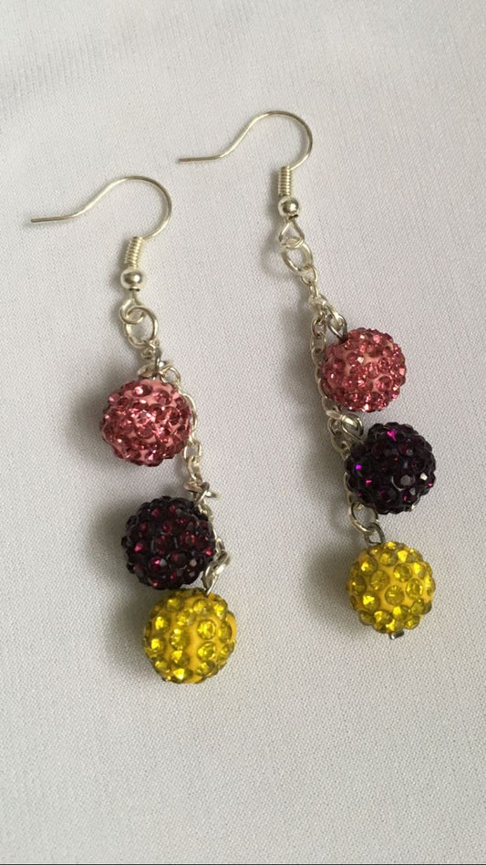 Silver Hoop Seed Bead Earrings