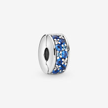 Sterling Silver Swirl Clip Charm, Pink Blue Turquoise Stopper