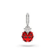 Ladybird Dangle charm for women bracelet S925 Sterling Silver Gifts For Women / friend birthday gift, fits snake bracelet, Christmas charm
