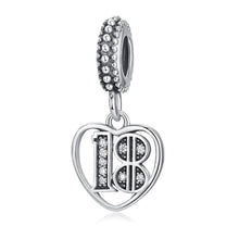 Sterling Silver Birthday Number Dangle Charm, Women's Bracelet Charm