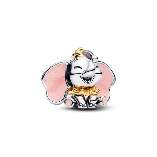Disney Dumbo Pink & purple  bead Charm for women bracelet S925 Sterling Silver Christmas gift