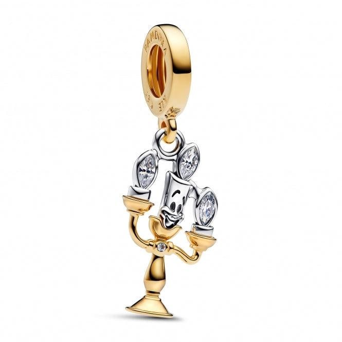 Disney Beauty and the Beast Lumiere Dangle Charm, S925 Sterling Silver