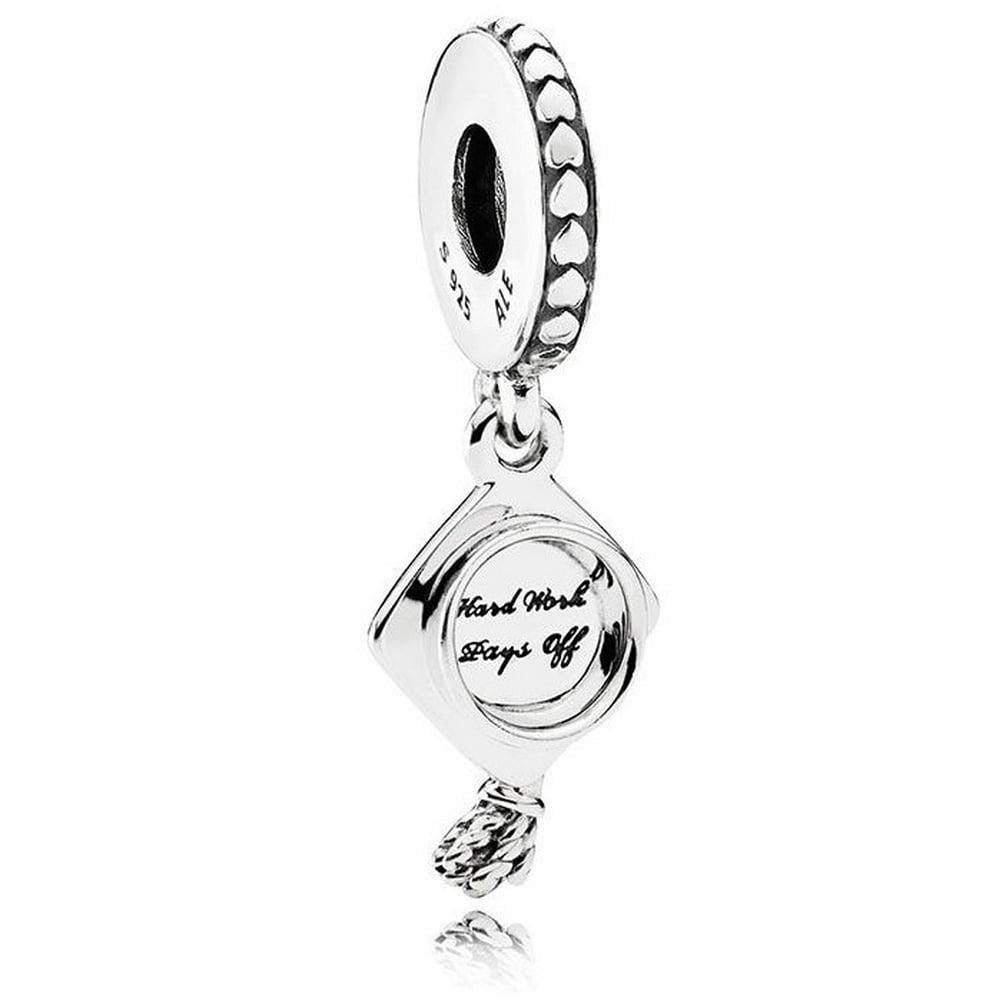 graduation cap dangle bead dangle charm for women bracelet S925 Sterling Silver Gifts For Women / friend birthday gifts