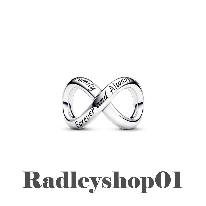 Forever & Always Infinity Bead Charm for women bracelet S925 Sterling Silver Christmas gift