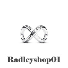 Forever & Always Infinity Bead Charm for women bracelet S925 Sterling Silver Christmas gift