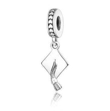 graduation cap dangle bead dangle charm for women bracelet S925 Sterling Silver Gifts For Women / friend birthday gifts