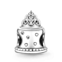 30th Birthday Cake Charm, Pink Accent, S925 Sterling Silver