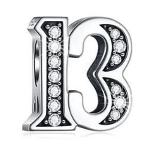 Sterling Silver Birthday Number Charm, Women's Bracelet Bead