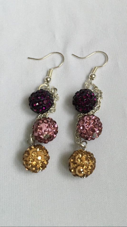 Silver Hoop Seed Bead Earrings
