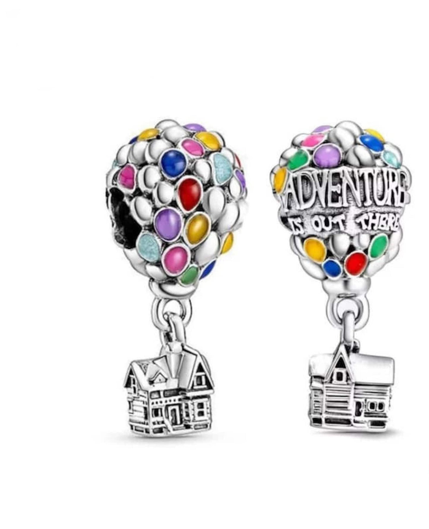 Sterling Silver Hot Air Balloon Charm - Adventure Dangle Bead