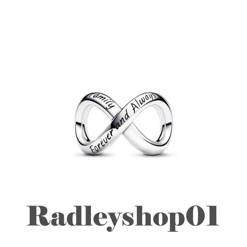 Forever & Always Infinity Bead Charm for women bracelet S925 Sterling Silver Christmas gift