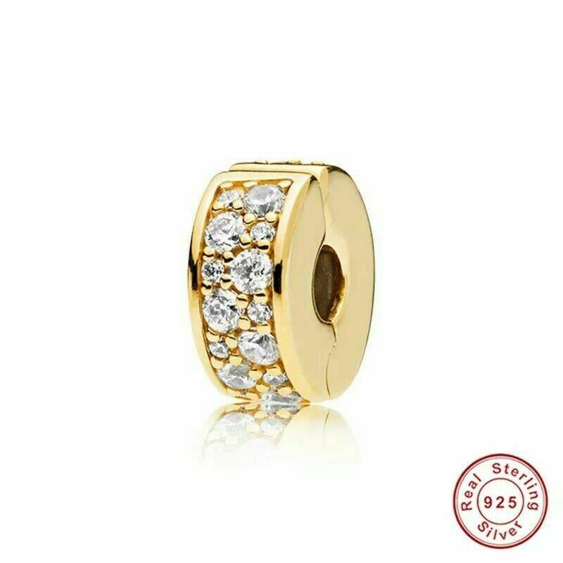 Sterling Silver Swirl Clip Charm, Pink Blue Turquoise Stopper