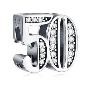 Sterling Silver Birthday Number Charm, Women's Bracelet Bead