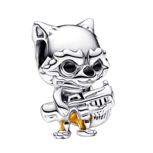 Rocket Raccoon Charm: Guardians of the Galaxy, Sterling Silver Bead