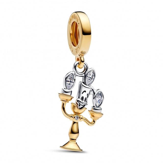 Disney Beauty and the Beast Lumiere Dangle Charm, S925 Sterling Silver