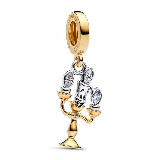 Disney Beauty and the Beast Lumiere Dangle Charm, S925 Sterling Silver