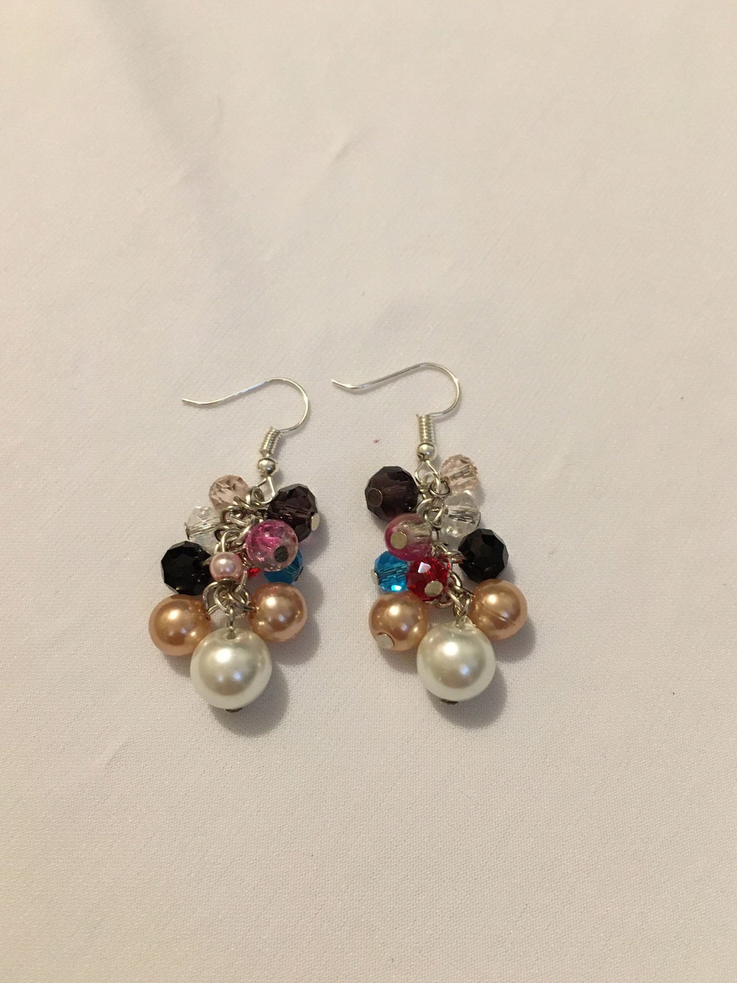 Silver Hoop Seed Bead Earrings
