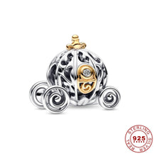 100th Anniversary Baloo, Oswald Dangle, Cinderella pumpkin Dangle charm for women bracelet S925 Sterling Silver Christmas gift, Donald Duck