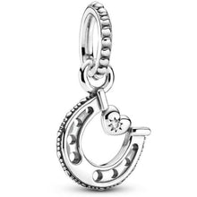 Good Luck Horseshoe Dangle charm for women bracelet S925 Sterling Silver Gifts For Women / friend birthday gifts, Christmas charms