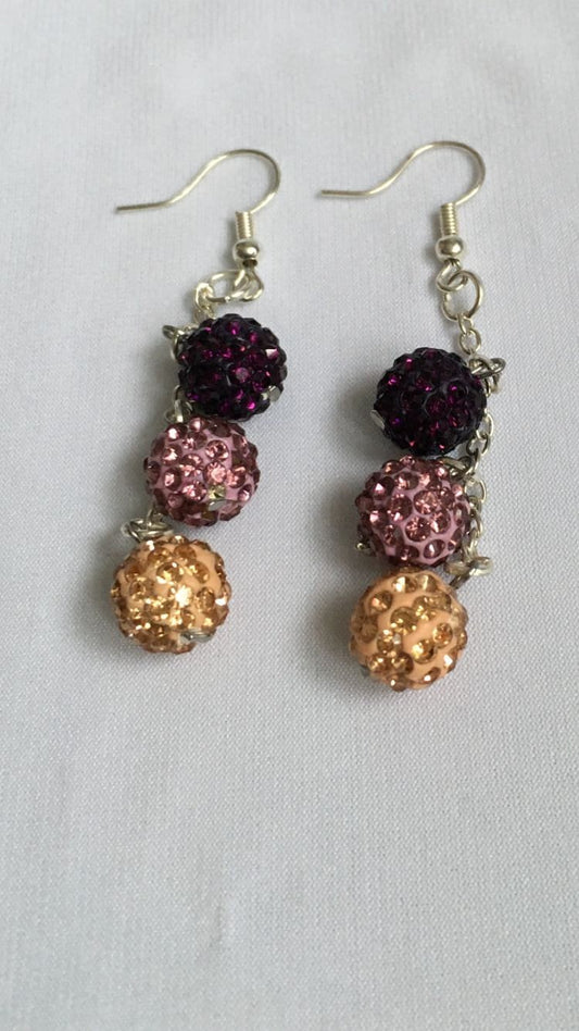 Silver Hoop Seed Bead Earrings