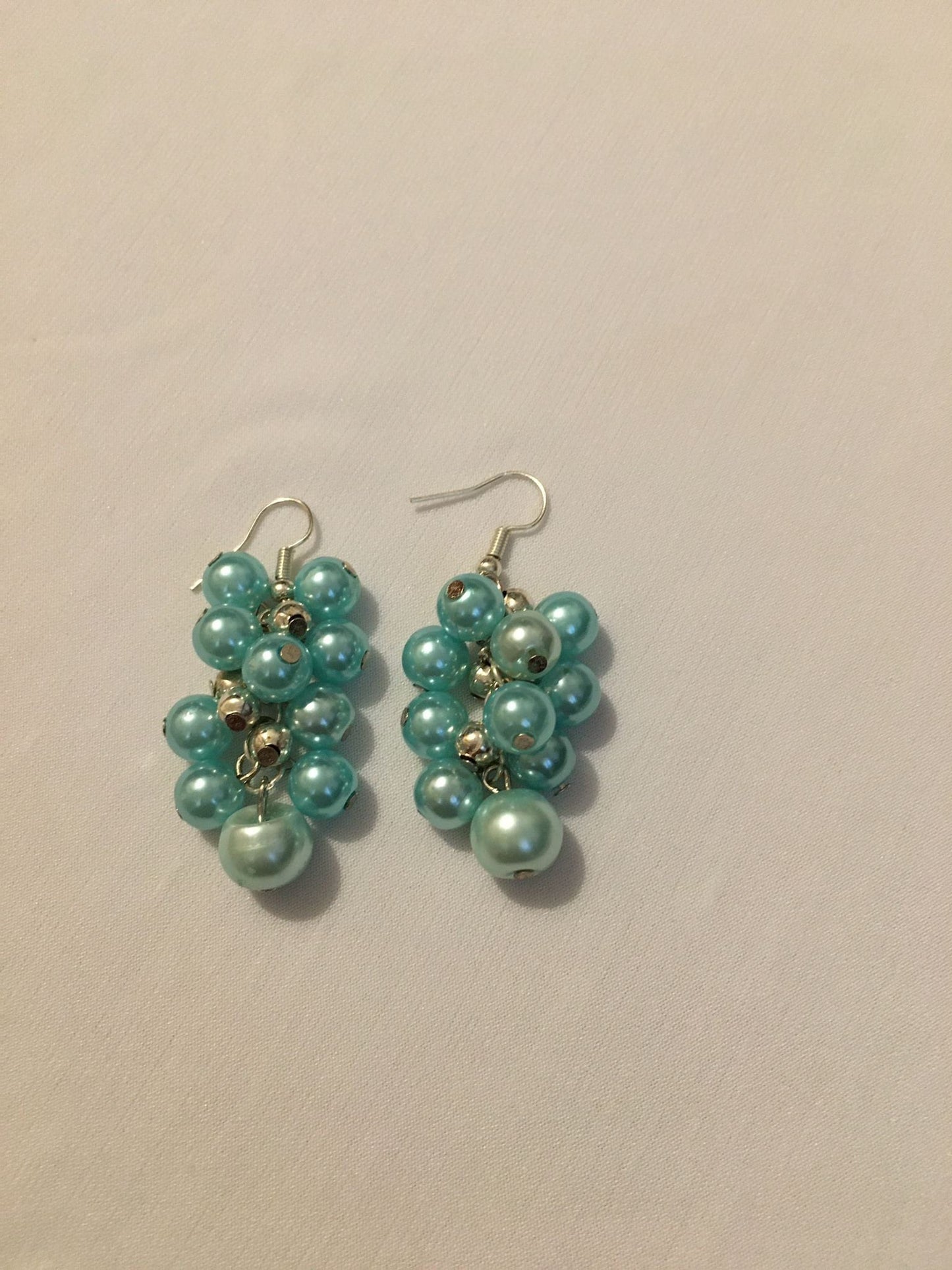 Silver Hoop Seed Bead Earrings