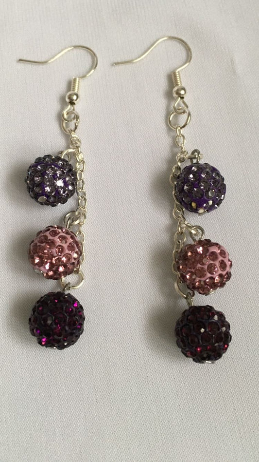Silver Hoop Seed Bead Earrings