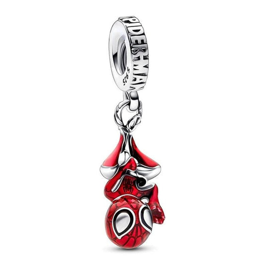 Marvel Hanging Spider-Man Dangle charm for women bracelet S925 Sterling Silver Gifts For Women / friend birthday gift, fits snake bracelet