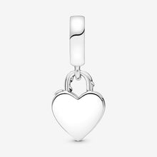 Rose Heart Padlock dangle charm for women bracelet S925 Sterling Silver Gifts For Women / friend birthday  Gifts