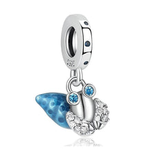 Glow-in-the-Dark Hermit Crab dangle Charm Christmas Occasions for women bracelet 925 Sterling Silver Women jewellery, friend birthday Gifts