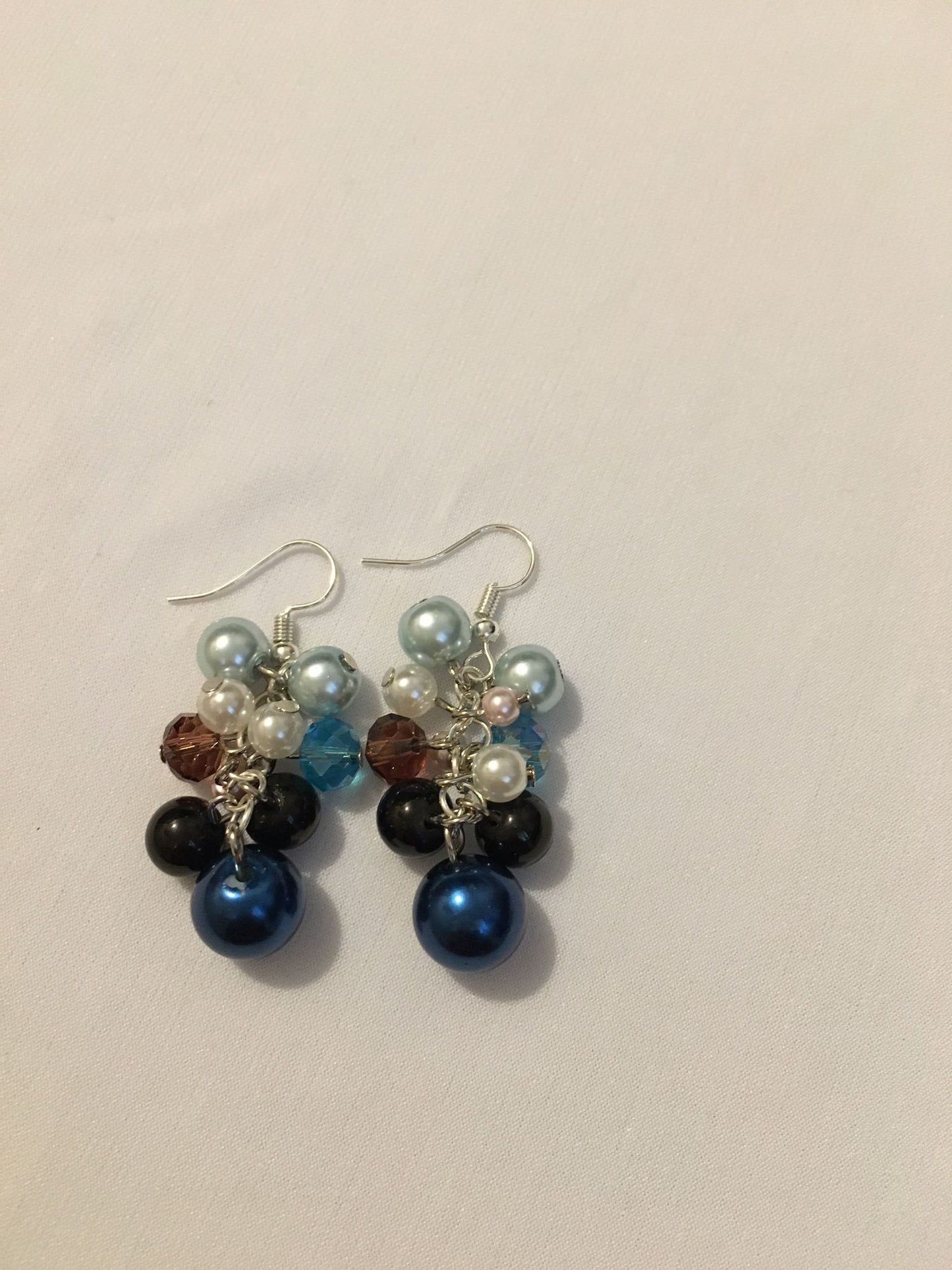 Silver Hoop Seed Bead Earrings