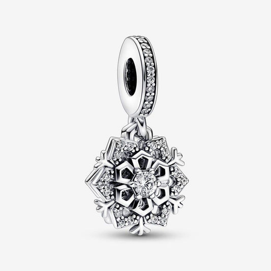 Sparkling Firework Double Dangle charm for women bracelet S925 Sterling Silver Gifts For Women / friend birthday  Gifts