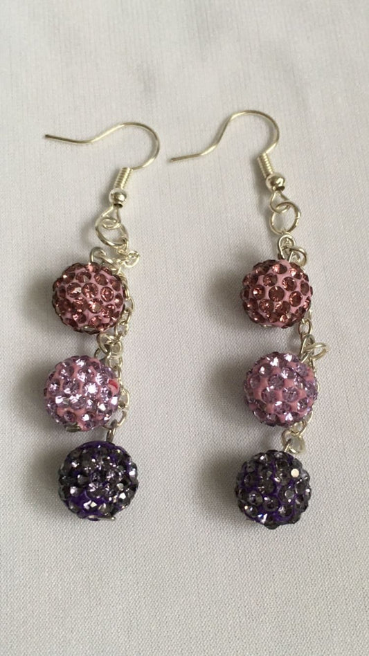 Silver Hoop Seed Bead Earrings