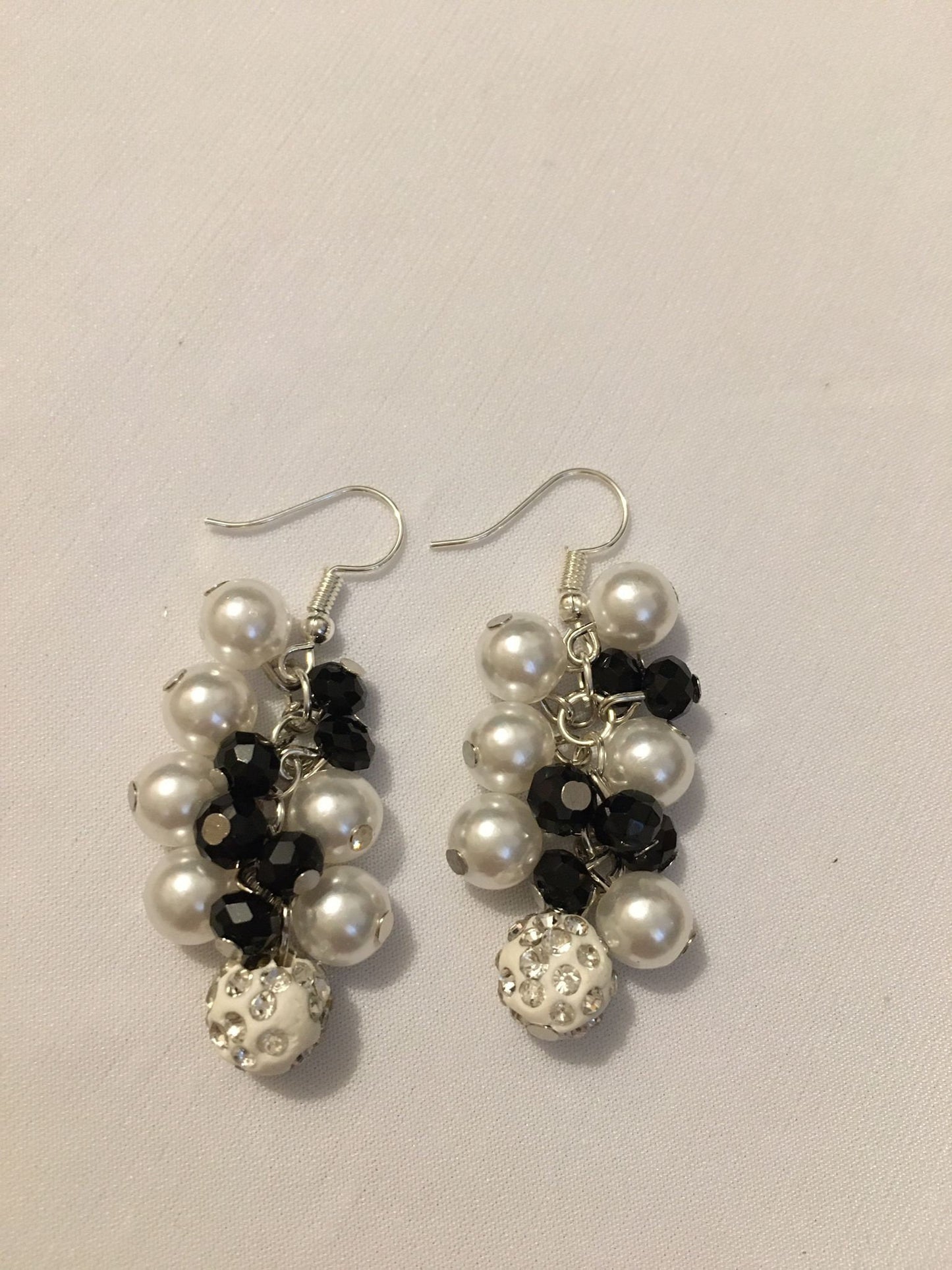 Silver Hoop Seed Bead Earrings