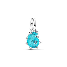 Blue Murano Glass Dolphins Dangle Charm for women bracelet S925 Sterling Silver Christmas gift