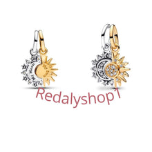 Splitable Sun & Moon Dangle  Dangle charm for women bracelet S925 Sterling Silver  / friend birthday gifts, Christmas gift