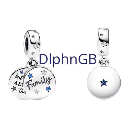 Family love dangle Charm Christmas Occasions bead for women bracelet S925 Sterling Silver Women jewelry