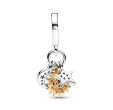 Celestial S925 Sterling Silver Dangle Charm, Snake Bracelet