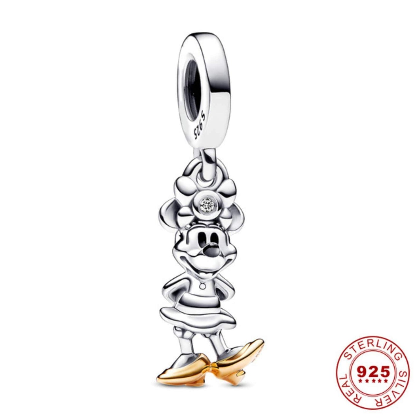 100th Anniversary Baloo, Oswald Dangle, Cinderella pumpkin Dangle charm for women bracelet S925 Sterling Silver Christmas gift, Donald Duck